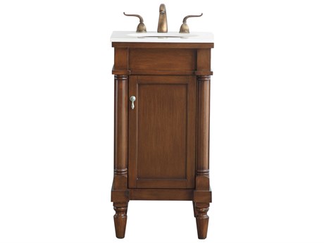 Elegant Lighting Lexington Walnut 19" Vanity with Ivory White Quartz Countertop