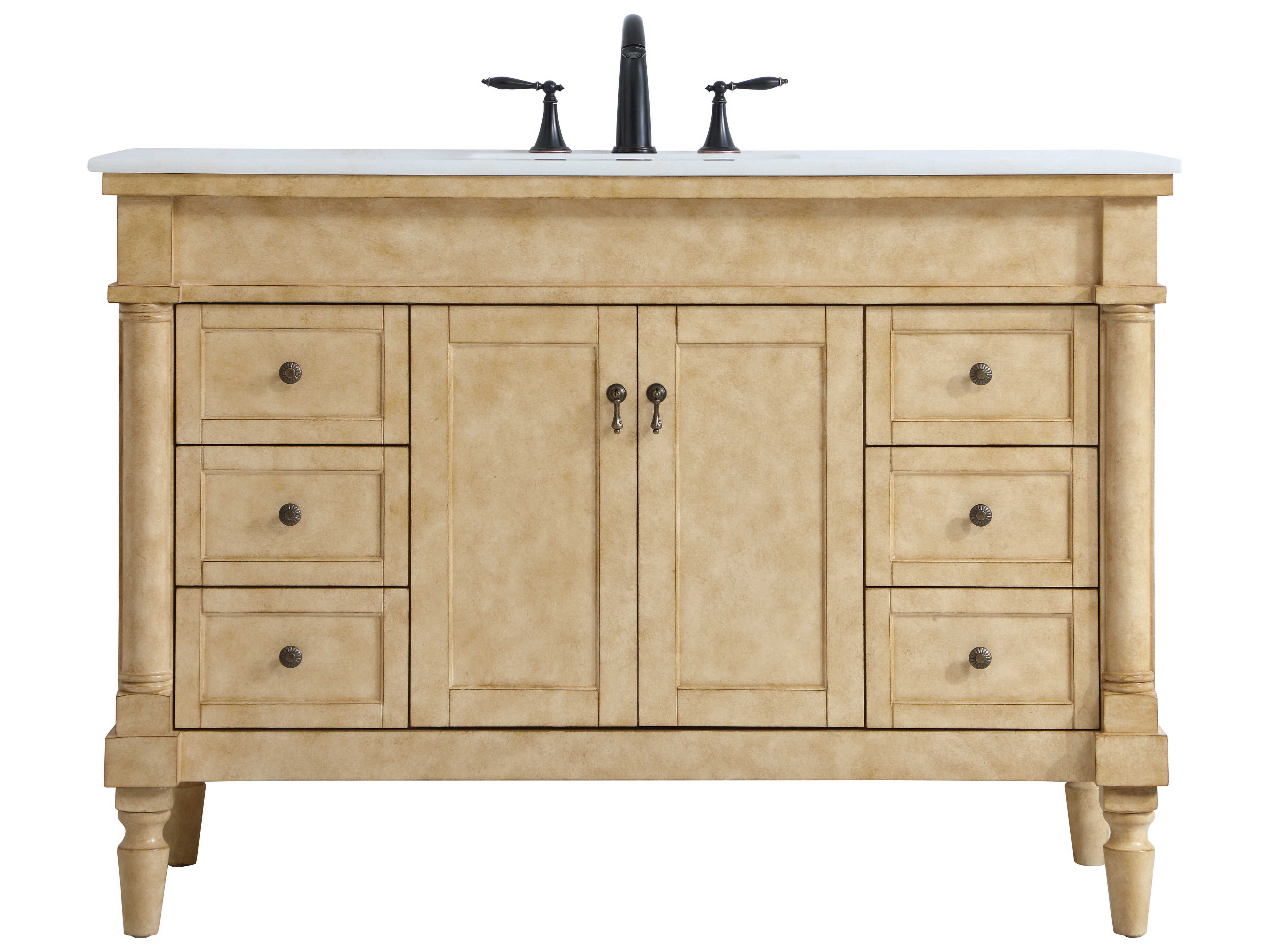 Elegant Lighting Lexington Antique Beige 48'' Wide Vanity EGVF13048AB