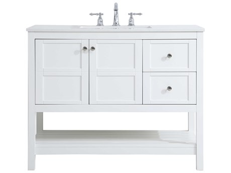 Elegant Lighting Theo 42" White Vanity