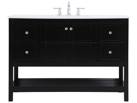 Elegant Lighting Theo Black 48" Vanity