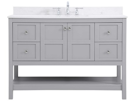 Elegant Lighting Theo Gray 48" Vanity with Backsplash