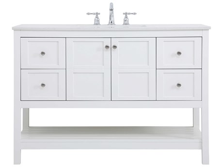 Elegant Lighting Theo White 48" Vanity
