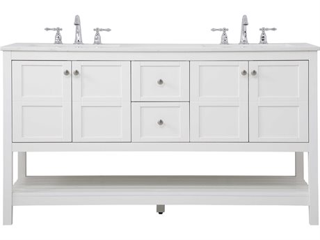 Elegant Lighting Theo White 60" Vanity