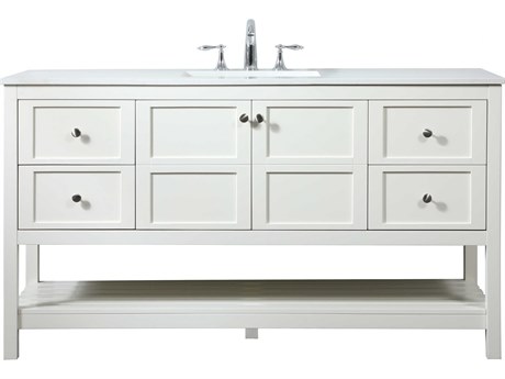 Elegant Lighting Theo White 60" Vanity