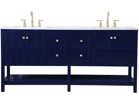Elegant Lighting Theo Blue 72" Vanity