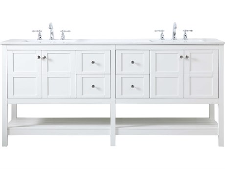 Elegant Lighting Theo White 72" Vanity