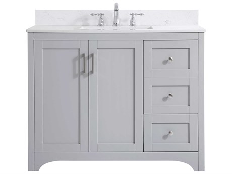 Elegant Lighting Moore Grey 42" Vanity with Backsplash