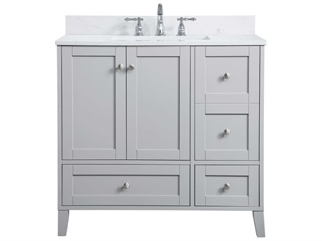 Elegant Lighting Sommerville Grey 36" Vanity with Backsplash