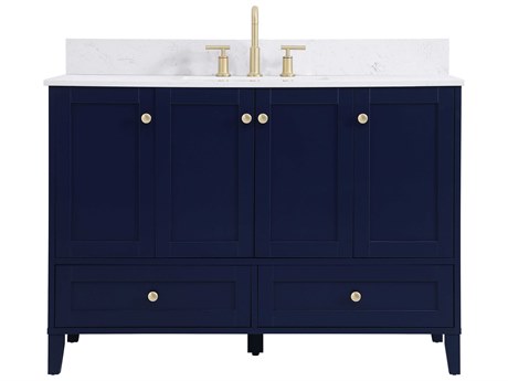 Elegant Lighting Sommerville Blue 48" Vanity with Backsplash