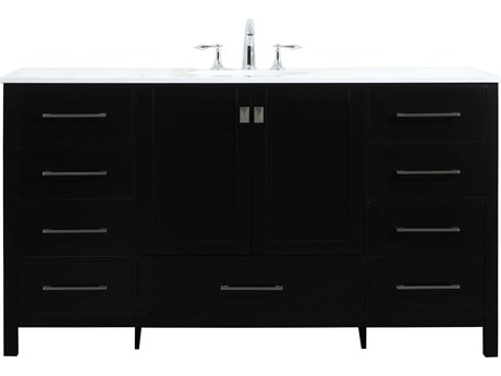 Elegant Lighting Irene Black 60" Vanity