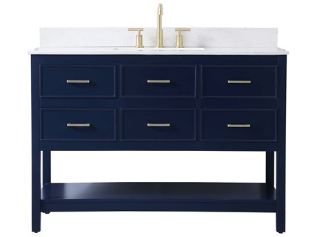 Elegant Lighting Sinclaire Blue 48" Vanity with Backsplash