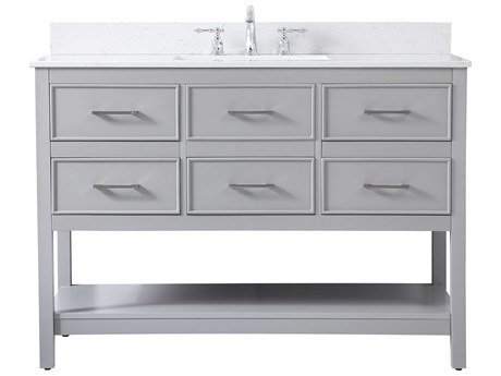 Elegant Lighting Sinclaire Gray 48" Vanity with Backsplash