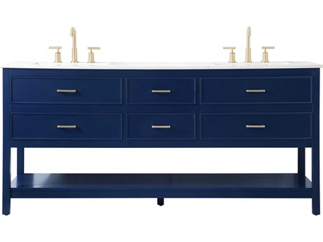 Elegant Lighting Sinclaire Blue 72" Vanity