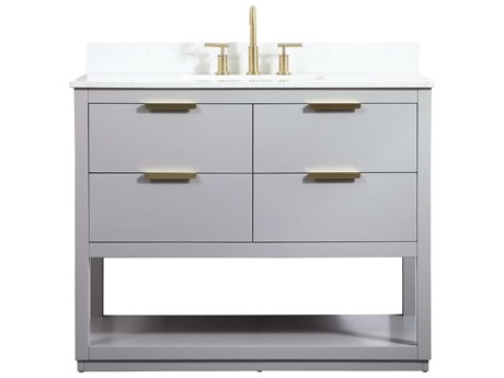 Elegant Lighting Larkin Grey 42" Vanity with Backsplash