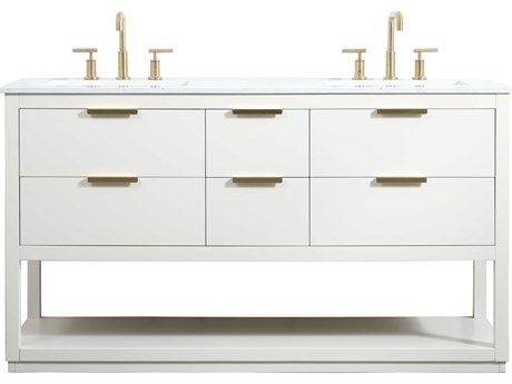 Elegant Lighting Larkin White 60" Vanity