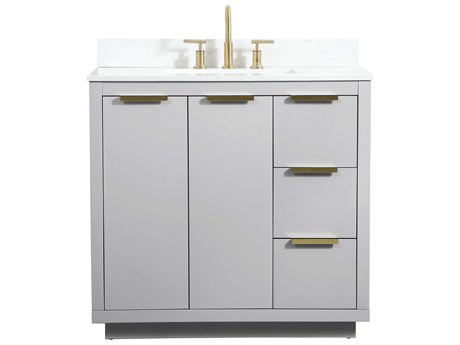 Elegant Lighting Blake Grey 36" Vanity with Backsplash