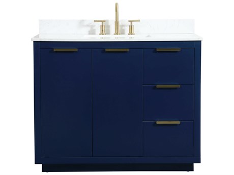 Elegant Lighting Blake Blue 42" Vanity with Backsplash