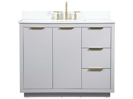 Elegant Lighting Blake Grey 42" Vanity with Backsplash