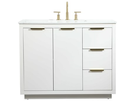 Elegant Lighting Blake White 42" Vanity