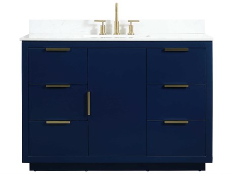 Elegant Lighting Blake Blue 48" Vanity with Backsplash