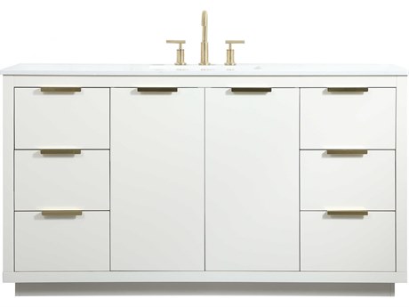 Elegant Lighting Blake White 60" Vanity