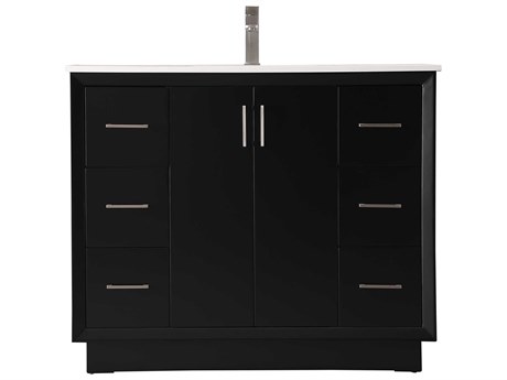 Elegant Lighting Hayes Black Vanity