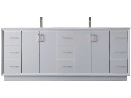 Elegant Lighting Hayes 84" Grey Vanity
