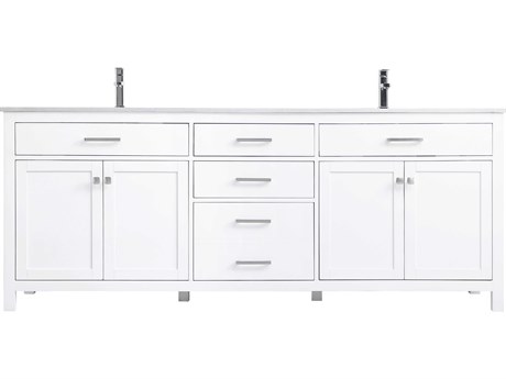 Elegant Lighting Lewis 84" White Vanity