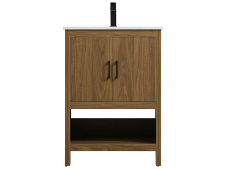 Elegant Lighting Ira Walnut Brown 24" Vanity