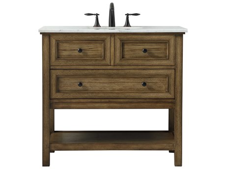 Elegant Lighting Metropolis Driftwood 36" Vanity