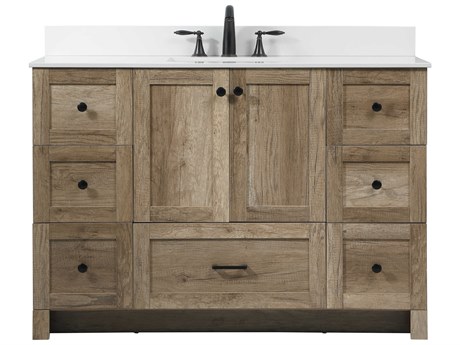 Elegant Lighting Soma Natural Oak 48" Vanity with Backsplash