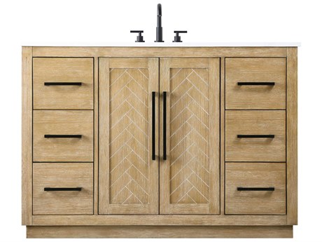 Elegant Lighting Chase Linen Oak Vanity