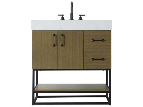 Elegant Lighting Caroline Chestnut Brown Vanity
