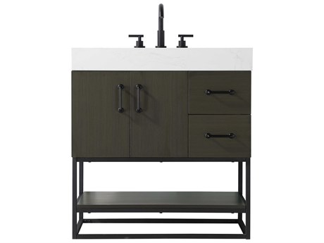 Elegant Lighting Caroline Mocha Brown Vanity