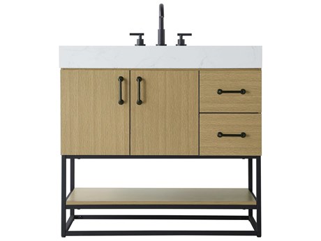 Elegant Lighting Caroline Honey Brown Vanity