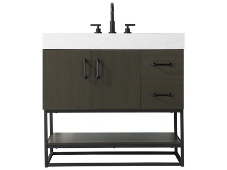 Elegant Lighting Caroline Mocha Brown Vanity