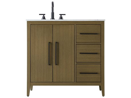 Elegant Lighting Millie Chestnut Brown Vanity