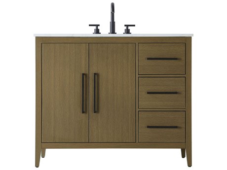 Elegant Lighting Millie Chestnut Brown Vanity