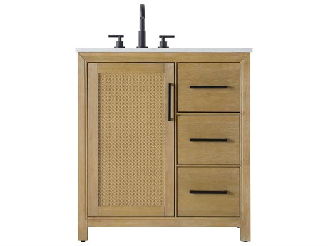 Elegant Lighting Alina Linen Oak Vanity