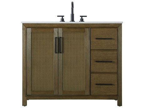Elegant Lighting Alina Hazel Oak Vanity