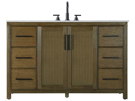Elegant Lighting Alina Hazel Oak Vanity