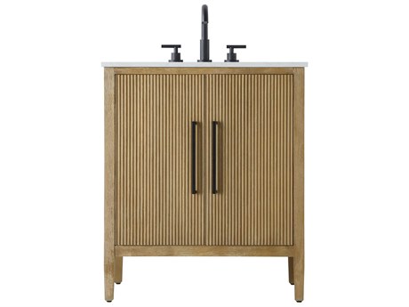Elegant Lighting Blakely Linen Oak Vanity