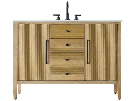 Elegant Lighting Blakely Linen Oak Vanity