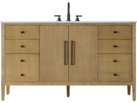 Elegant Lighting Blakely Linen Oak Vanity