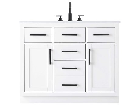 Elegant Lighting Alden White 42" Vanity