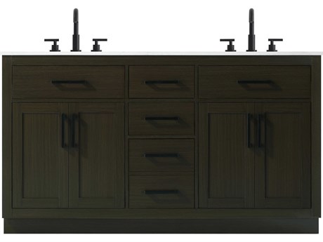 Elegant Lighting Alden Mocha Brown 60" Vanity