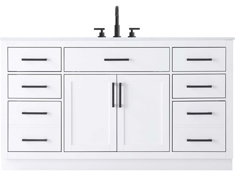 Elegant Lighting Alden White 60" Vanity