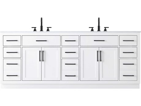 Elegant Lighting Alden White 84" Vanity
