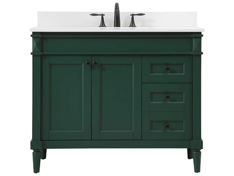 Elegant Lighting Bennett Black 42" Vanity with Backsplash