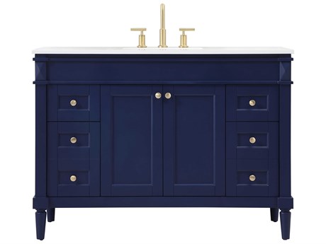 Elegant Lighting Bennett Blue / Gold 48" Vanity